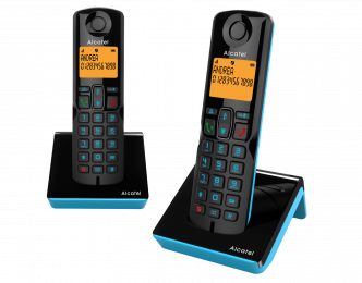 Alcatel S280 Duoset Dect Senioren Huistelefoon Zwart/Blauw